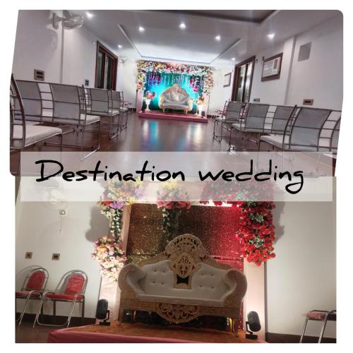 a banquet hall with a wedding and a destination wedding at CHARULATA RESIDENCY in Bolpur