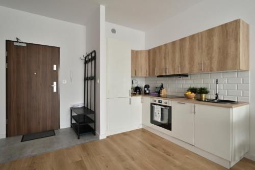 Nhà bếp/bếp nhỏ tại Espresso Apartment near Chopin Airport