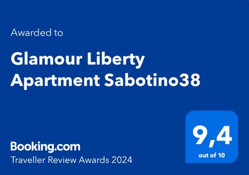 niebieski znak ze słowami "czarujący apartament w bibliotece saarinen" w obiekcie Glamour Liberty Apartment Sabotino38 w Mediolanie