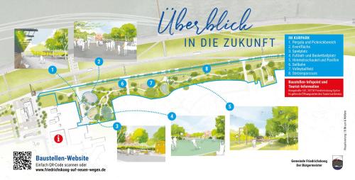a map of the village in de zimbabwe at Strandperle in Friedrichskoog