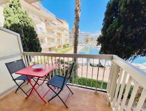 Appartement pour 4 vue sur la marina de Canet