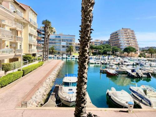 Appartement pour 4 vue sur la marina de Canet