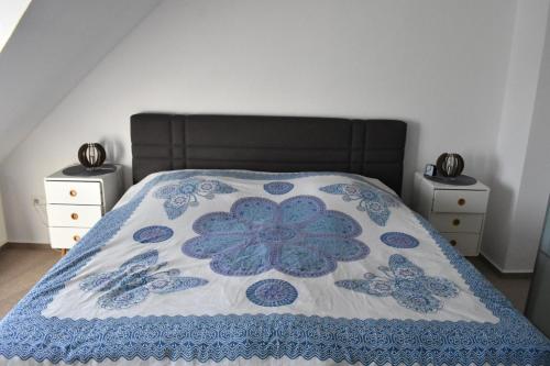 Katil atau katil-katil dalam bilik di Wohnung "Strandturm" in Wremen am Deich