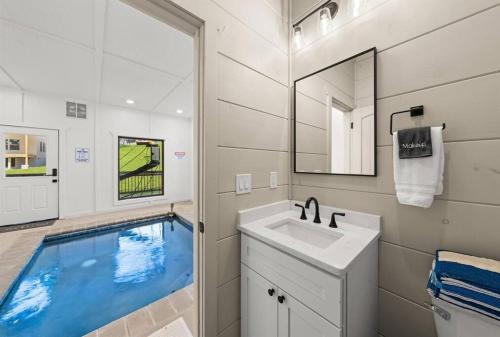 Koupelna v ubytování Smoky Fun Cabin