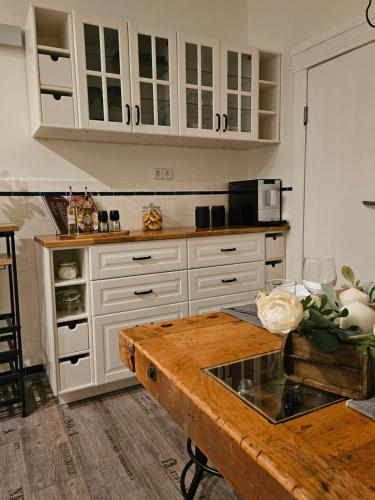 Η κουζίνα ή μικρή κουζίνα στο Workout Appartement bei Magdeburg