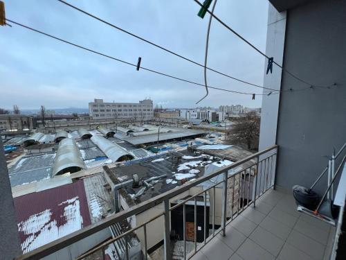 a view from the balcony of a building at Center Apartment in Chişinău