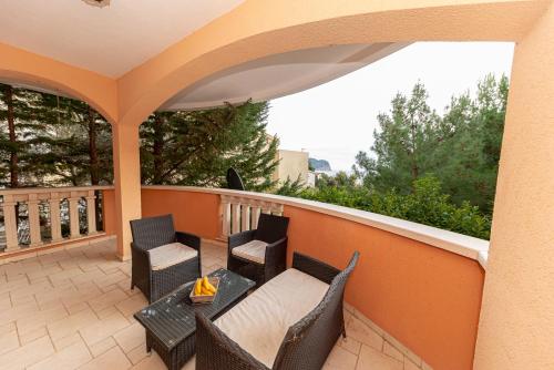 Μπαλκόνι ή βεράντα στο Apartment Qservice Petrovac