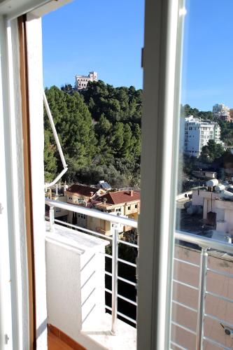 a view from a window of a city at NOVA Sea View Apartments in Durrës
