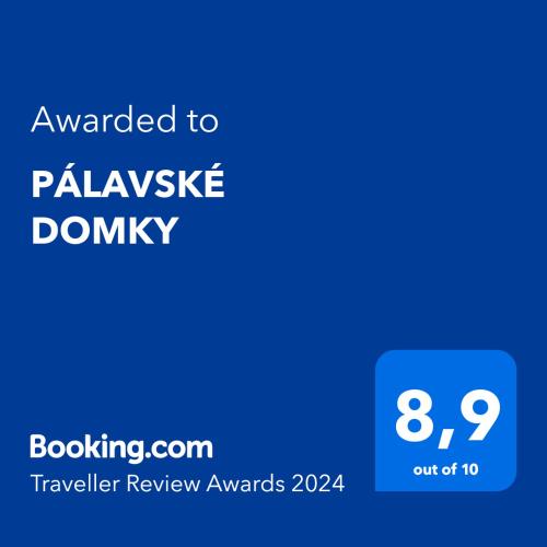 Certificado, premio, señal o documento que está expuesto en PÁLAVSKÉ DOMKY