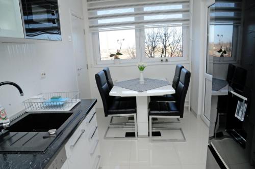 Kuchyň nebo kuchyňský kout v ubytování Irina Lux Apartment