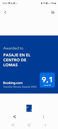 PASAJE EN EL CENTRO DE LOMAS