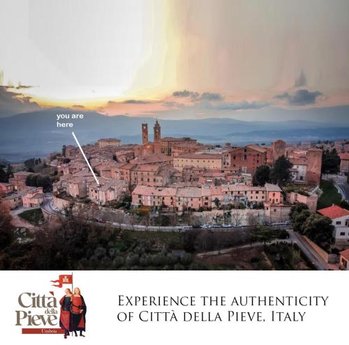 an image of a city with a view at 2 King Bed, 2 Full Bathroom Apartment in Umbria - Tuscany in Città della Pieve
