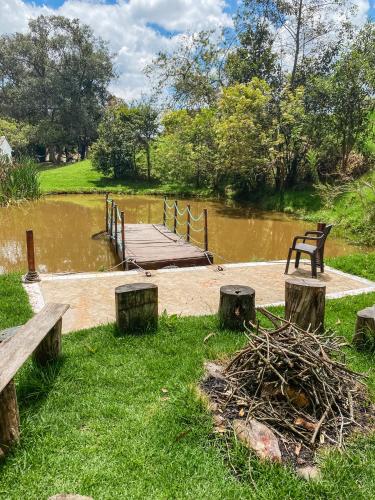 Un jardín fuera de Hacienda Tocarema