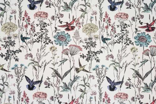 a floral wallpaper with butterflies and flowers at TAPSTAY HOTEL - Vacation STAY 35235v in Saga