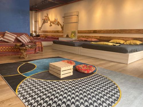 Χώρος καθιστικού στο Nhi Homestay Ocean park 3- view sông