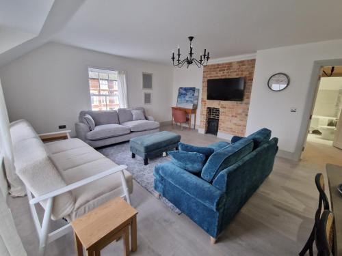 TV a/nebo společenská místnost v ubytování Beach Penthouse, Hunstanton Norfolk