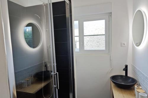 Kúpeľňa v ubytovaní Perle Berckoise - studio - 250m de la plage - 1er étage