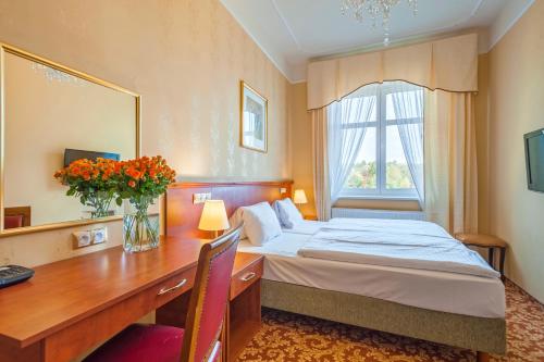 Katil atau katil-katil dalam bilik di Spa Resort PAWLIK-AQUAFORUM