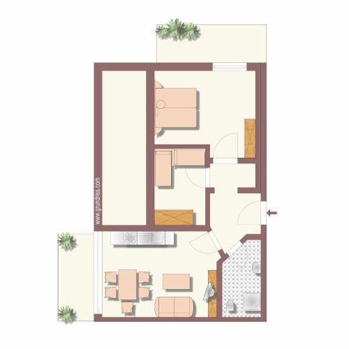 a floor plan of a house at Landhaus Bachtelmühle in Bolsterlang