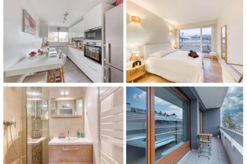 a room with a view of the ocean in a house at Grand appartement spacieux - Proche Paris in Sèvres