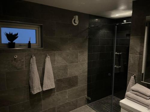 Koupelna v ubytování Sentrumsnær leilighet