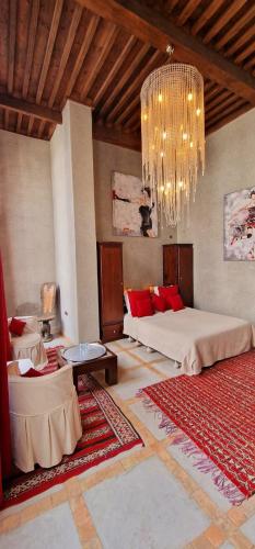 Coin salon dans l'établissement Riad de Vincent