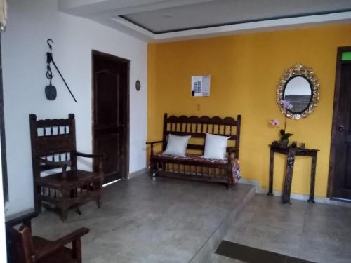 Ruang duduk di Cabaña Villa Mariana
