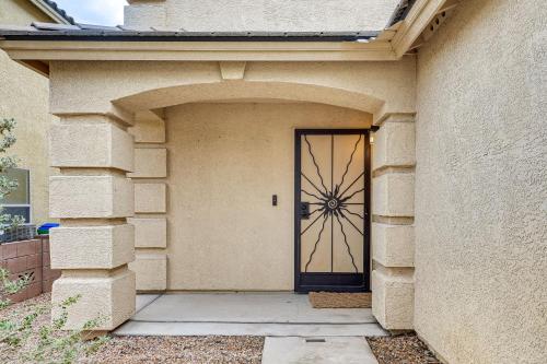 a front door of a house with at Gorgeous Green Valley Home Patio and Private Pool! in Green Valley