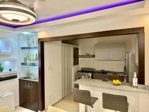Kuchyň nebo kuchyňský kout v ubytování Moderno Penthouse