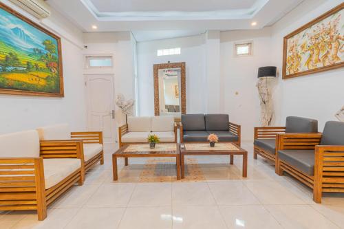 Χώρος καθιστικού στο Amartha Indotama Guest House