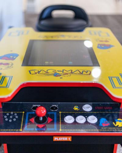 a toy yellow game controller with a red ball at Luxurious Mountain Retreat-unparalleled Views in Alpine