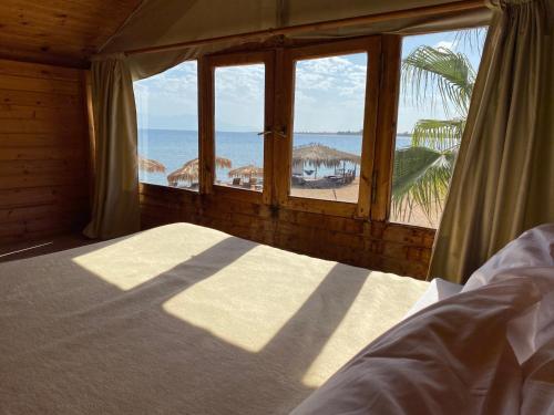 Katil atau katil-katil dalam bilik di Nuweiba Lodge