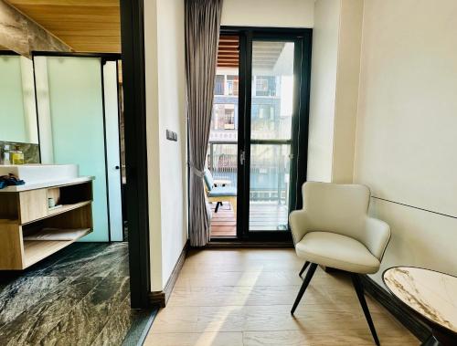 Et opholdsområde på 水秀一方Sun Moon Lakeside Boutique Hotel