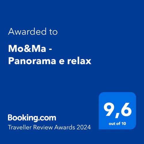 Mo&Ma - Panorama e relaxに飾ってある許可証、賞状、看板またはその他の書類