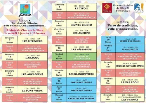a chart of the number of las organizations at La terrasse des Augustins in Limoux