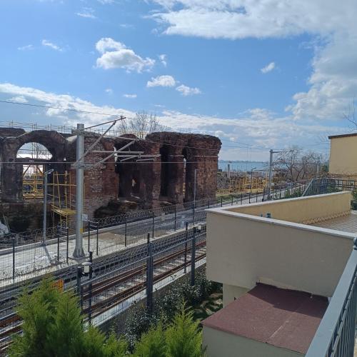 a view of the ruins of a train station at Efzen hotel in Istanbul