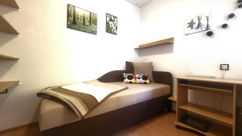 Postel nebo postele na pokoji v ubytování Ferienwohnung Feenwelt Hahnenklee Familienfreundlich