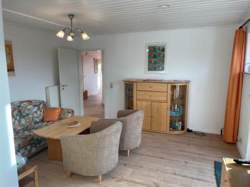 Χώρος καθιστικού στο Ferienwohnung Fernblick mit großer Loggia