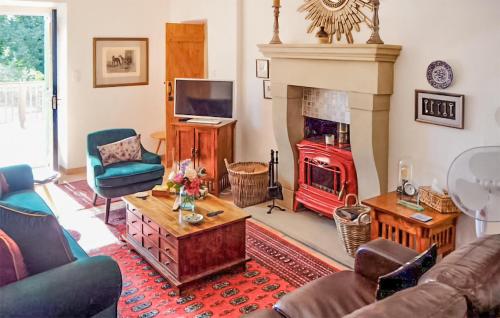 Μια τηλεόραση ή/και κέντρο ψυχαγωγίας στο 4 Bedroom Amazing Home In Neuvic