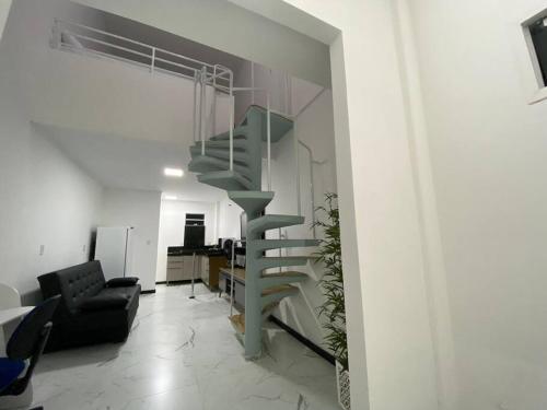 TV a/nebo společenská místnost v ubytování Loft no Espinheiros - Joinville/SC