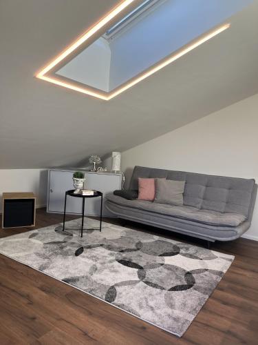 Ruang duduk di Ferienwohnung Rudi