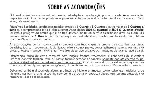 une page d'un document avec la police des mots comme annonces dans l'établissement Juventus Residence, à Goiânia