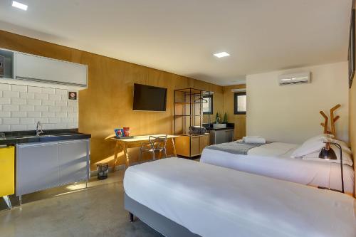 Cama ou camas em um quarto em Hotel 1948