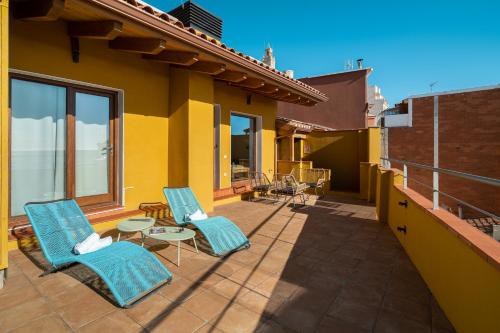 Balkoni atau teres di ecoGrusApartments