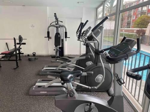Fitness centrum a/nebo fitness zařízení v ubytování Cómo Nuevo Depto, Mejor Ubicación Ñuñoa!!