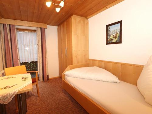 a small room with a bed and a table at Apartment Höllwarth in Thurmbach