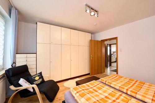 Postel nebo postele na pokoji v ubytování Ferienwohnung Haus Waldblick