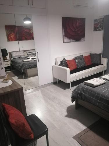 Ruang duduk di Andros Residence