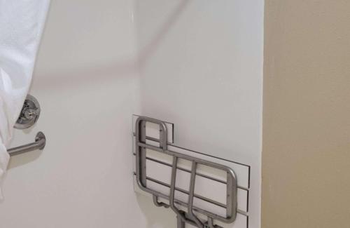 a metal towel rack on the side of a wall at Best Western Plus Mishawaka Inn in South Bend