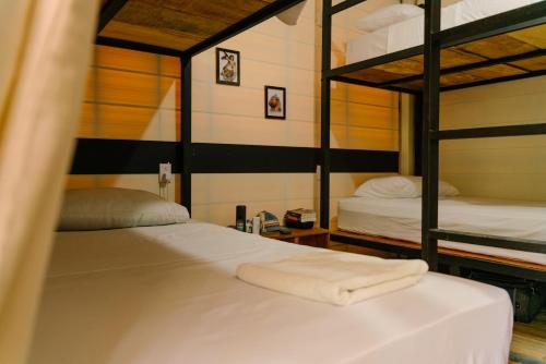 Un ou plusieurs lits superposés dans un hébergement de l'établissement Salty Enthusiasts Share House & Villas